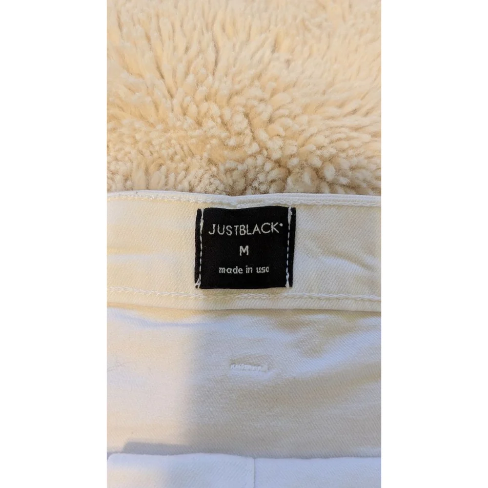 Women's Just Black White Denim Skirt Size M